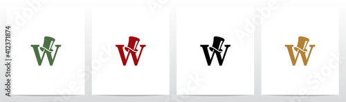 Top Hat On Letter Logo Design W