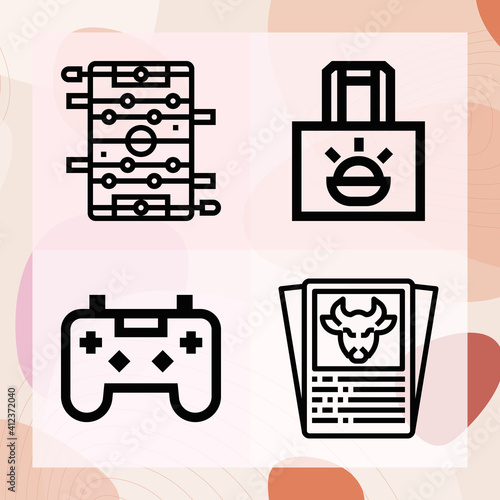 Simple set of catch related lineal icons