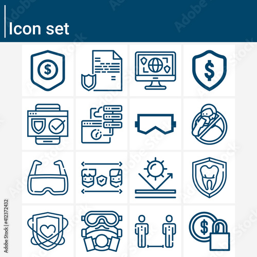 Simple set of imposition related lineal icons.