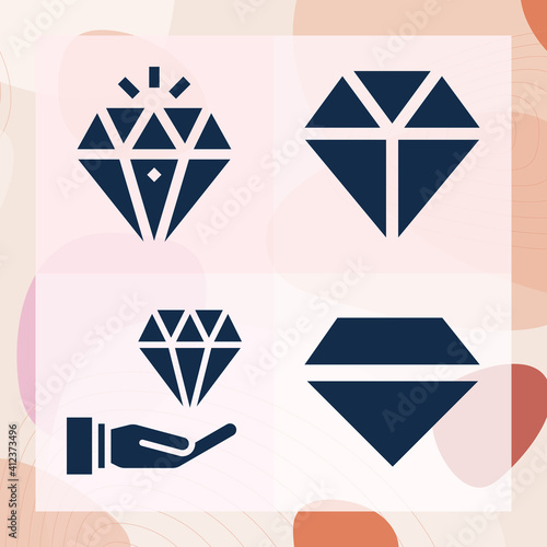 Simple set of grinding related filled icons
