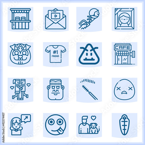Smile  related simple set. 16  lineal