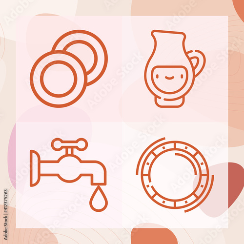 Simple set of urine related lineal icons