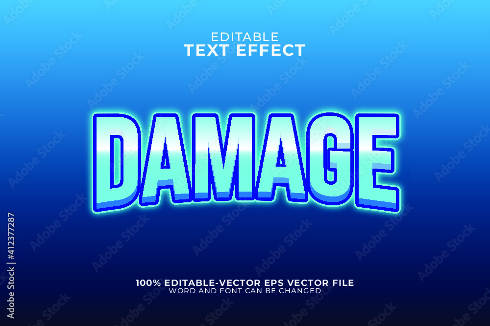 Damage  text effect illustration