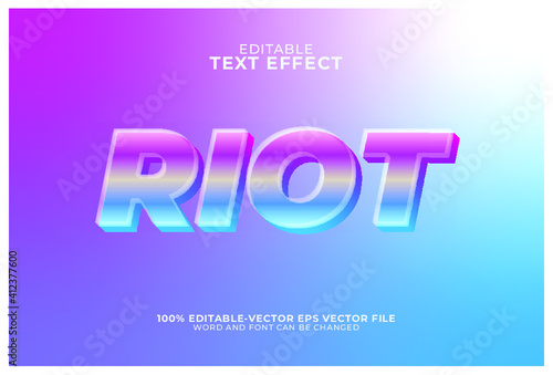 Riot text effect illustration