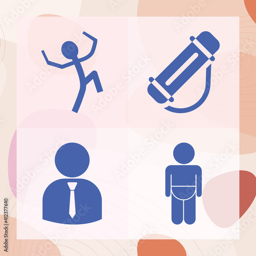 Simple set of carrying related filled icons