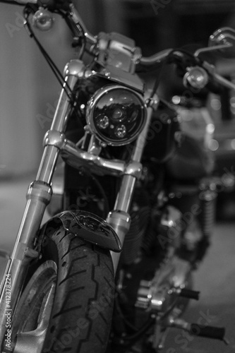 close up of a motorcycle
