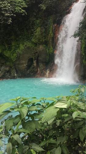 blue waterfall