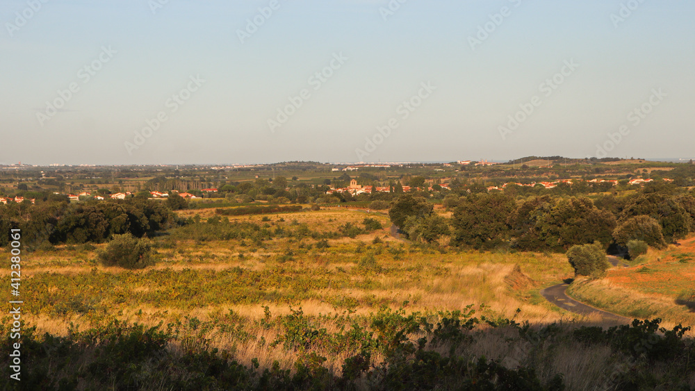 Occitanie - Roussillon - Pyrénées-Orientales - Sainte-Colombe - Vue sur Terrats