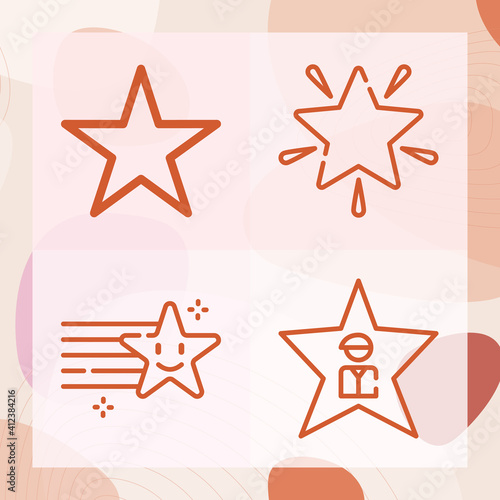 Simple set of nova related lineal icons