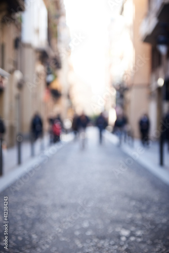 Wallpaper Mural Unfocused view of barcelona streets Torontodigital.ca