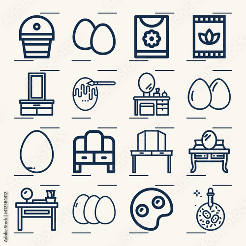 Simple set of fertilization related lineal icons.