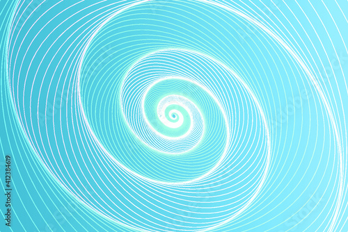 Creative blue spiral background with light
