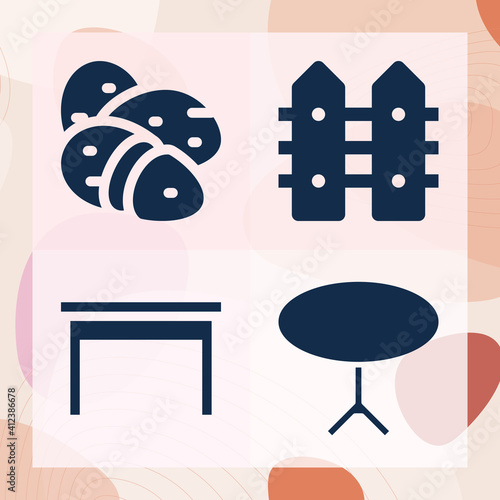 Simple set of put off related filled icons