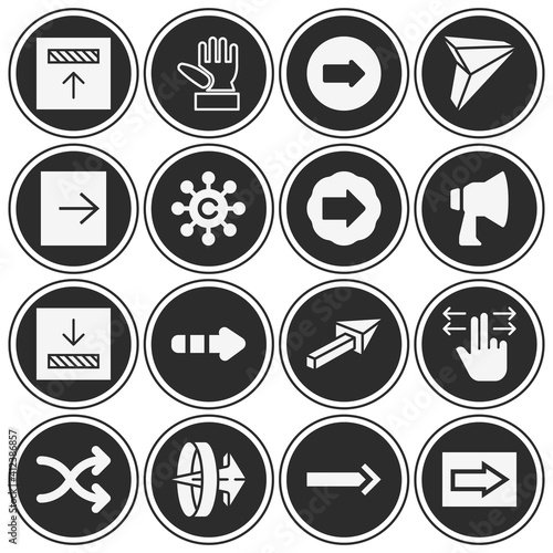 16 pack of conservative filled web icons set