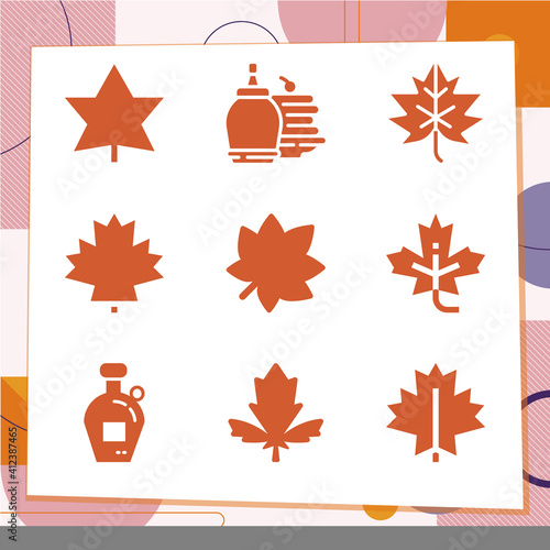 Simple set of 9 icons related to someday