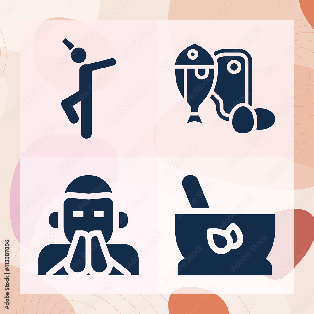 Simple set of imbalance related filled icons Simple set of imbalance related filled icons