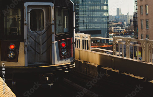 Subway train at the platform