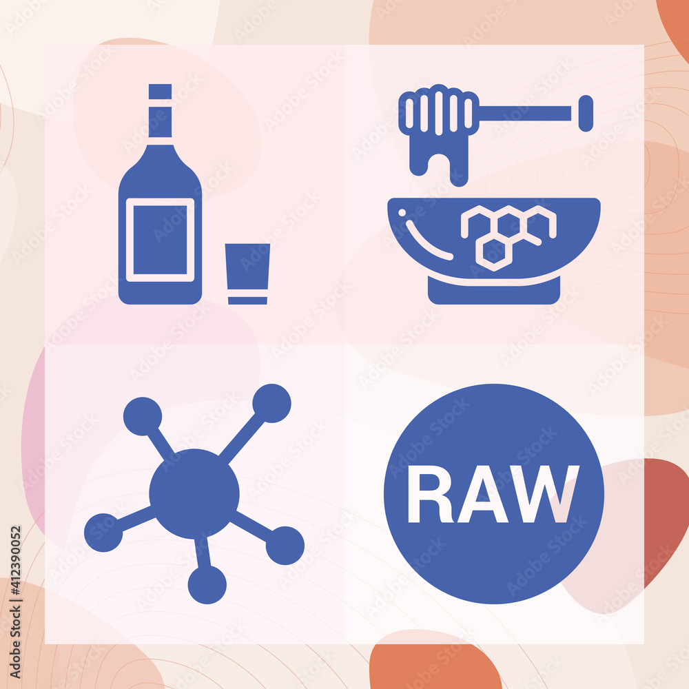 Simple set of boxes related filled icons Simple set of boxes related filled icons
