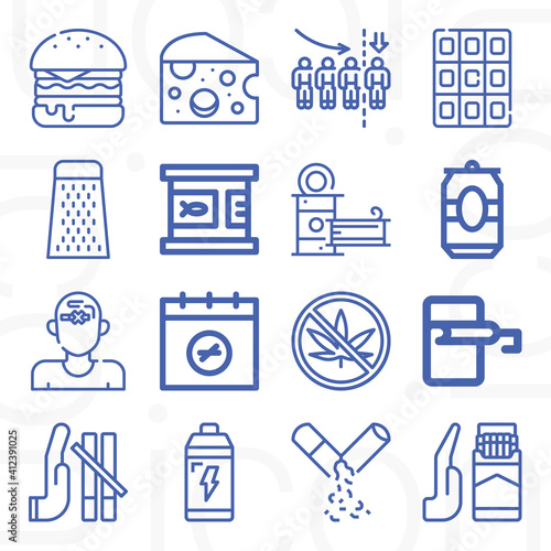 16 pack of lay off  lineal web icons set