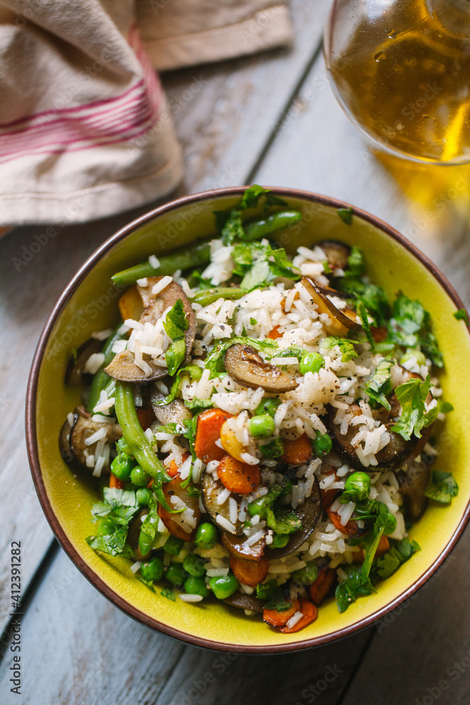 Rice with mixed vegetables Rice with mixed vegetables