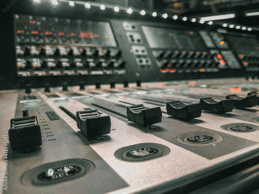 sound mixer panel