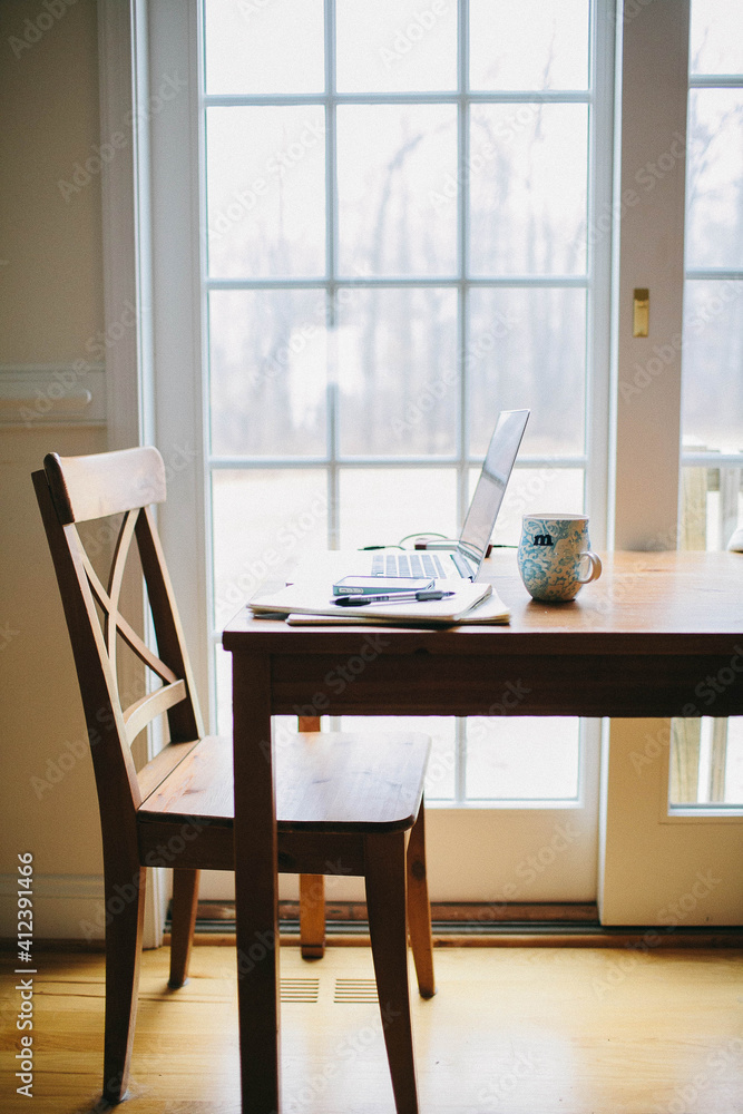 Table and chair workstation still life Table and chair workstation still life