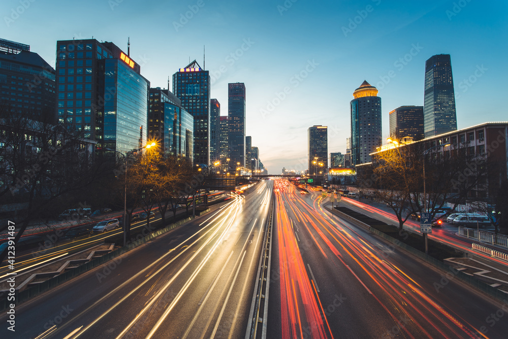 Beijing CBD at sunset Beijing CBD at sunset