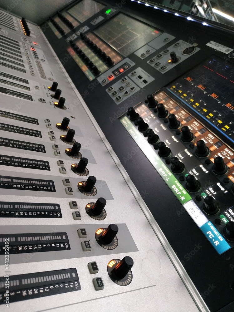 audio mixer control panel