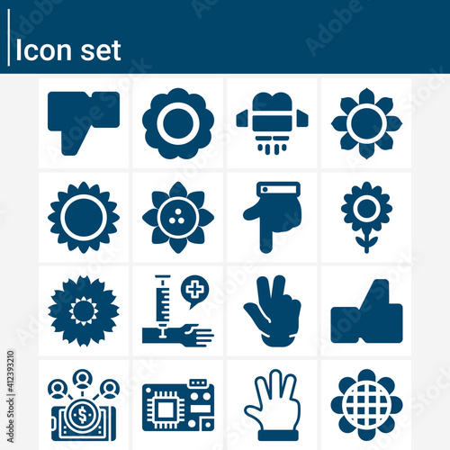 Simple set of generosity related filled icons.