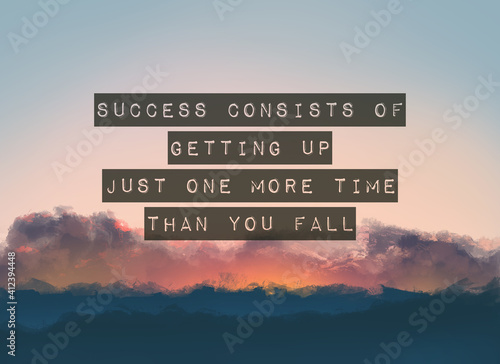 Motivational quote for successful personal growth photo