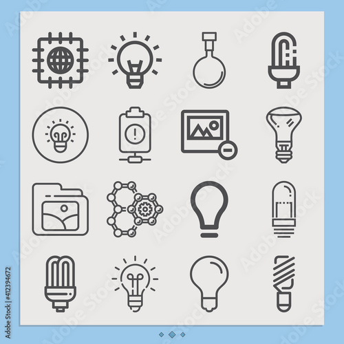 Simple set of bodily structure related lineal icons.