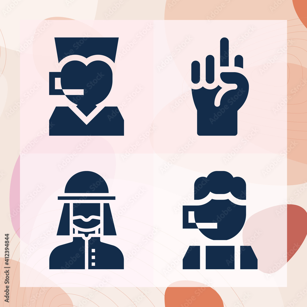 Simple set of midway related filled icons