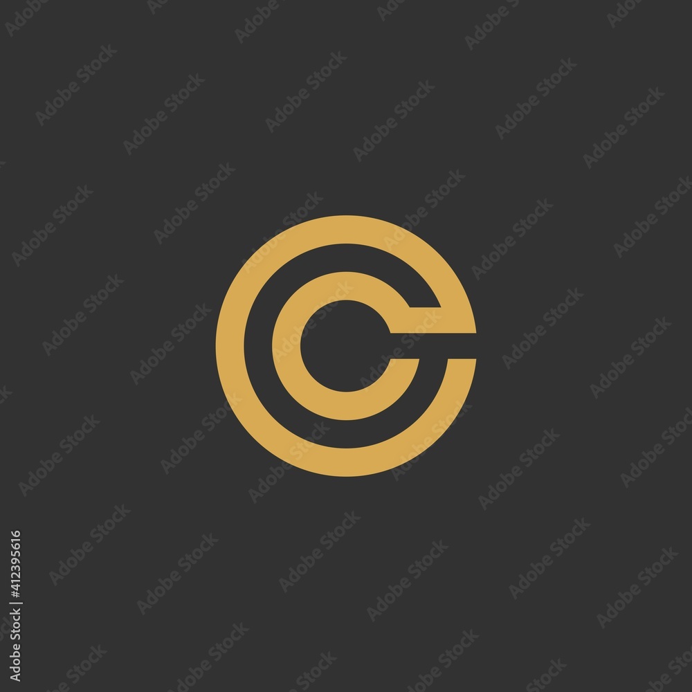 C circle initials vector logo C circle initials vector logo