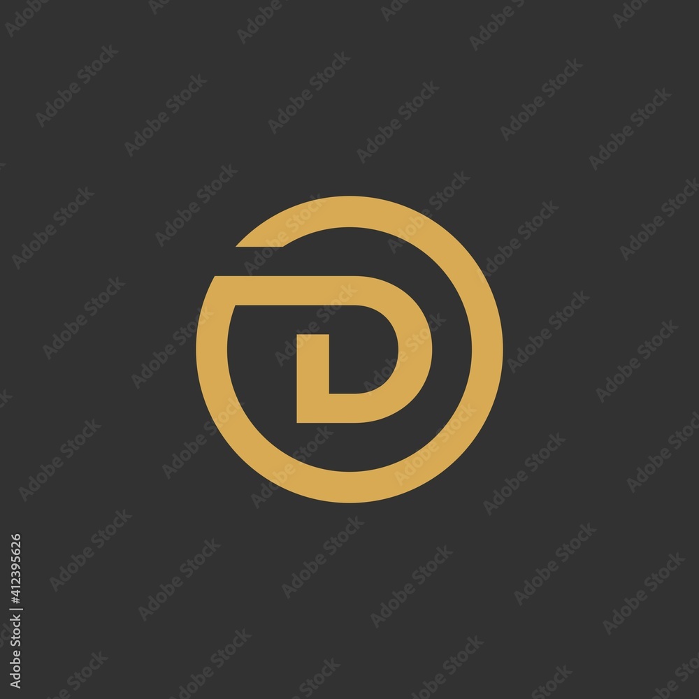D circle initials vector logo D circle initials vector logo