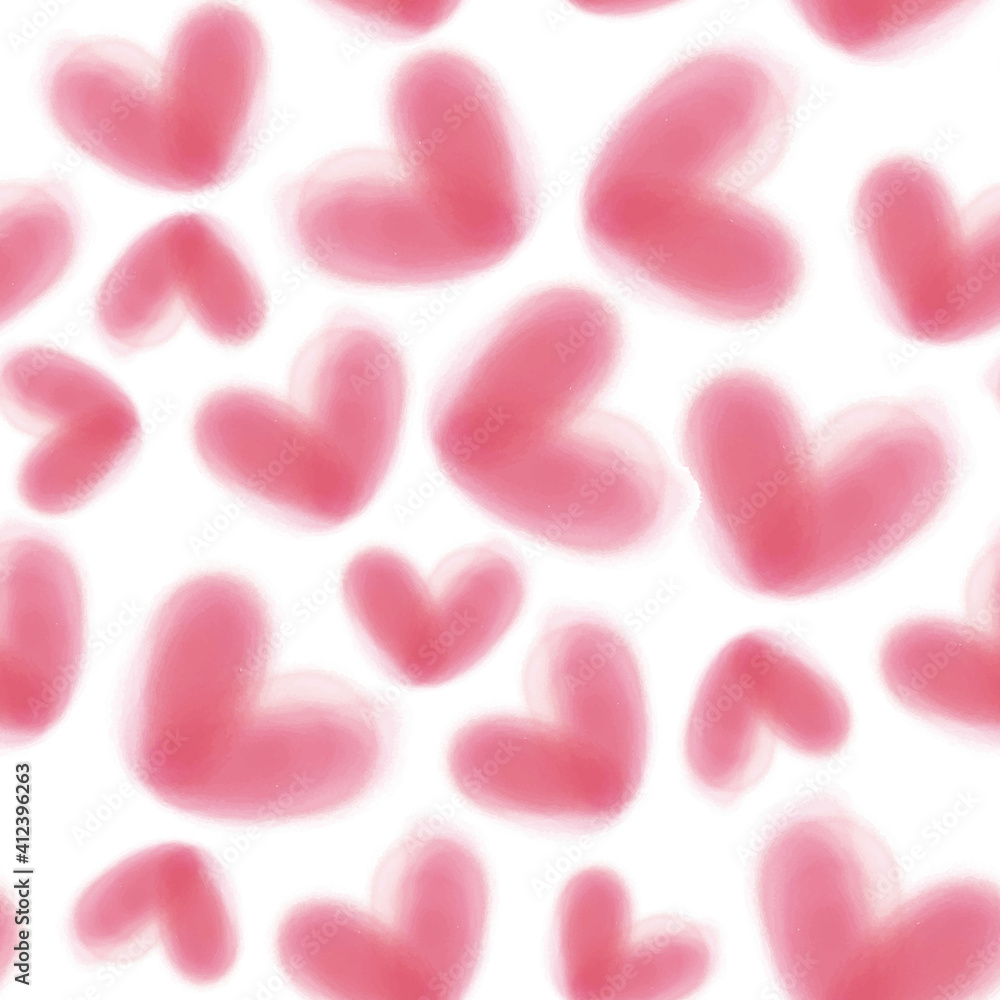 seamless valentine day pattern background with pink mild heart