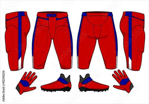 football jersey uniform template set kit	