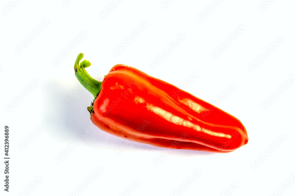 Stock Foto Closeup of bell pepper isolated on white background Stock Foto Closeup of bell pepper isolated on white background