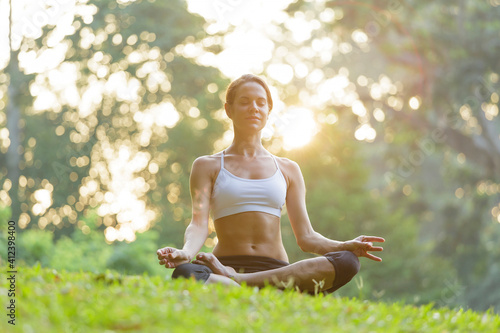 Wallpaper Mural Yoga Woman Torontodigital.ca