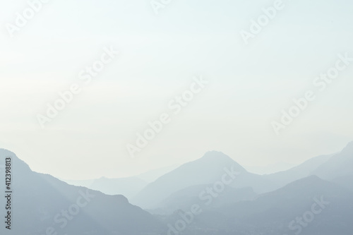 Desaturated Dolomite Alps On A Cloudy Day