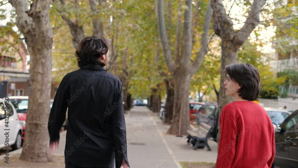 couple quarrel - young couple arguing on the street accusing each other couple quarrel - young couple arguing on the street accusing each other