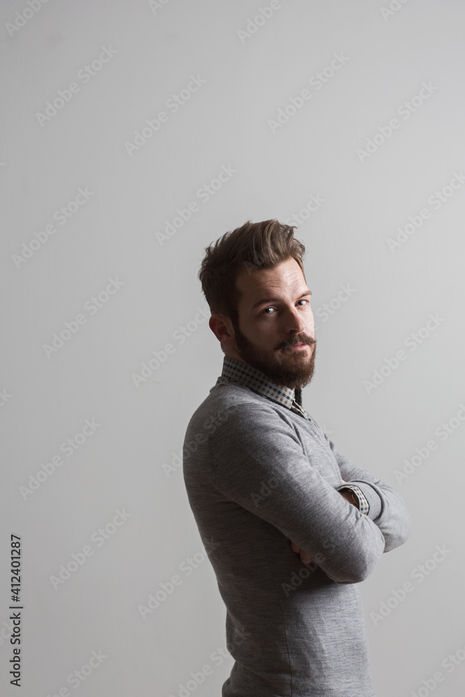 Thoughtful man looking at the camera Thoughtful man looking at the camera