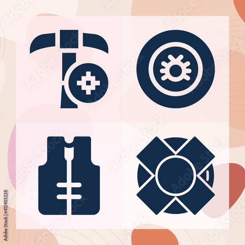 Simple set of guinea related filled icons