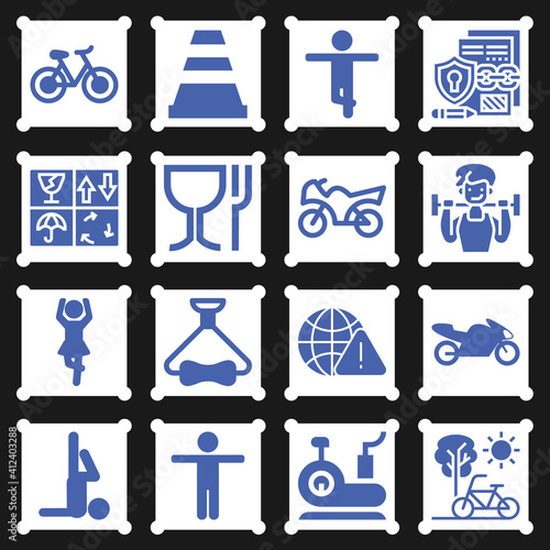 16 pack of discretion  filled web icons set
