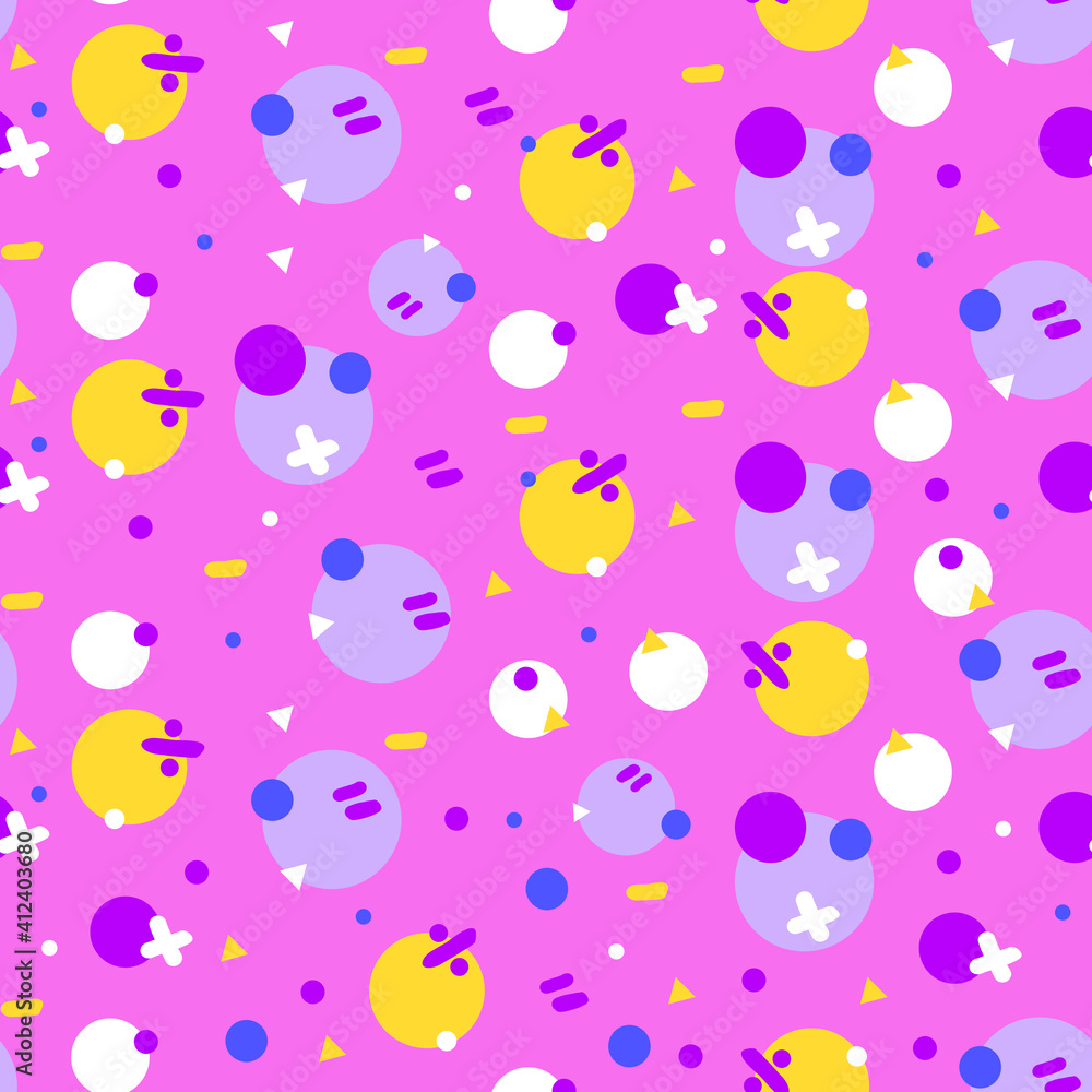 Seamless pattern of mathematical and geometric shapes Seamless pattern of mathematical and geometric shapes
