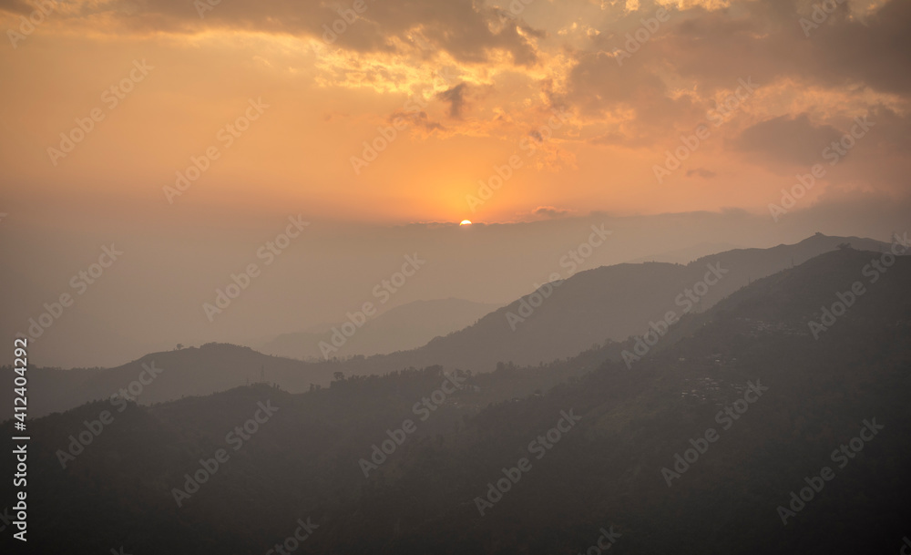 Sunset landscape shot of exotic destination. Sunset landscape shot of exotic destination.