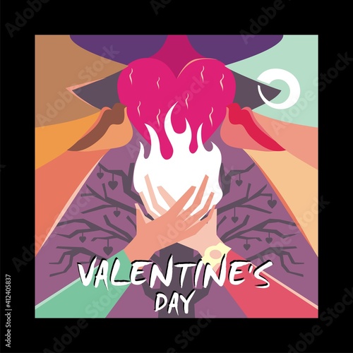 Valentine's day vector art design concept