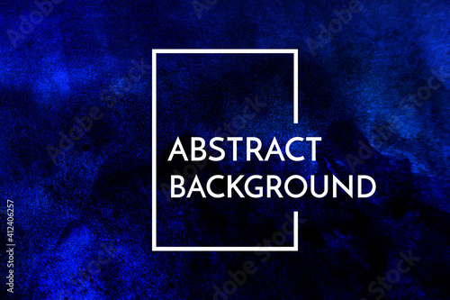 Dark Blue Backgroud. White Frame on Abstract Blue Backround and place for your text. Vector illustration