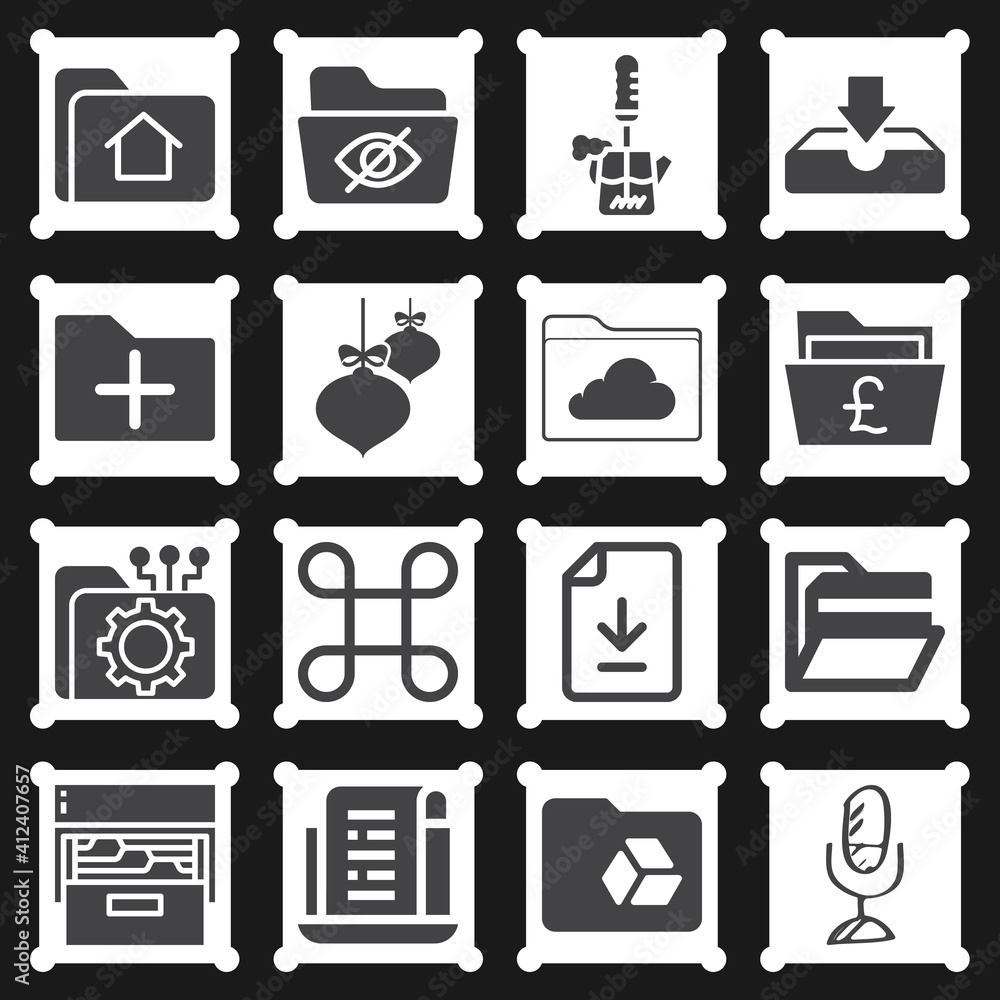 16 pack of alter filled web icons set 16 pack of alter filled web icons set