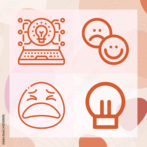 Simple set of arousal related lineal icons