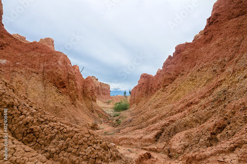 Stunning view to canyon in Tatacoa desert photo